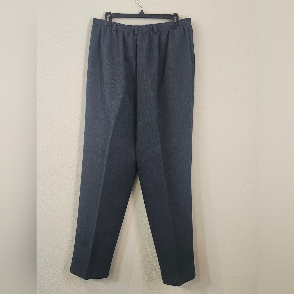 Alfred Dunner Women's Blue Dress Pants - Picture 2 of 11